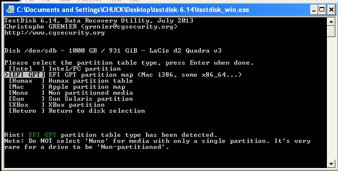 TestDisk2_EFI GPT detected.JPG