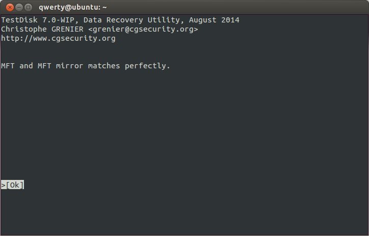 testdisk MFT