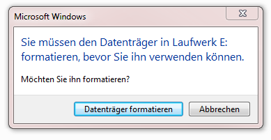 Fehlermeldung von Windows 1