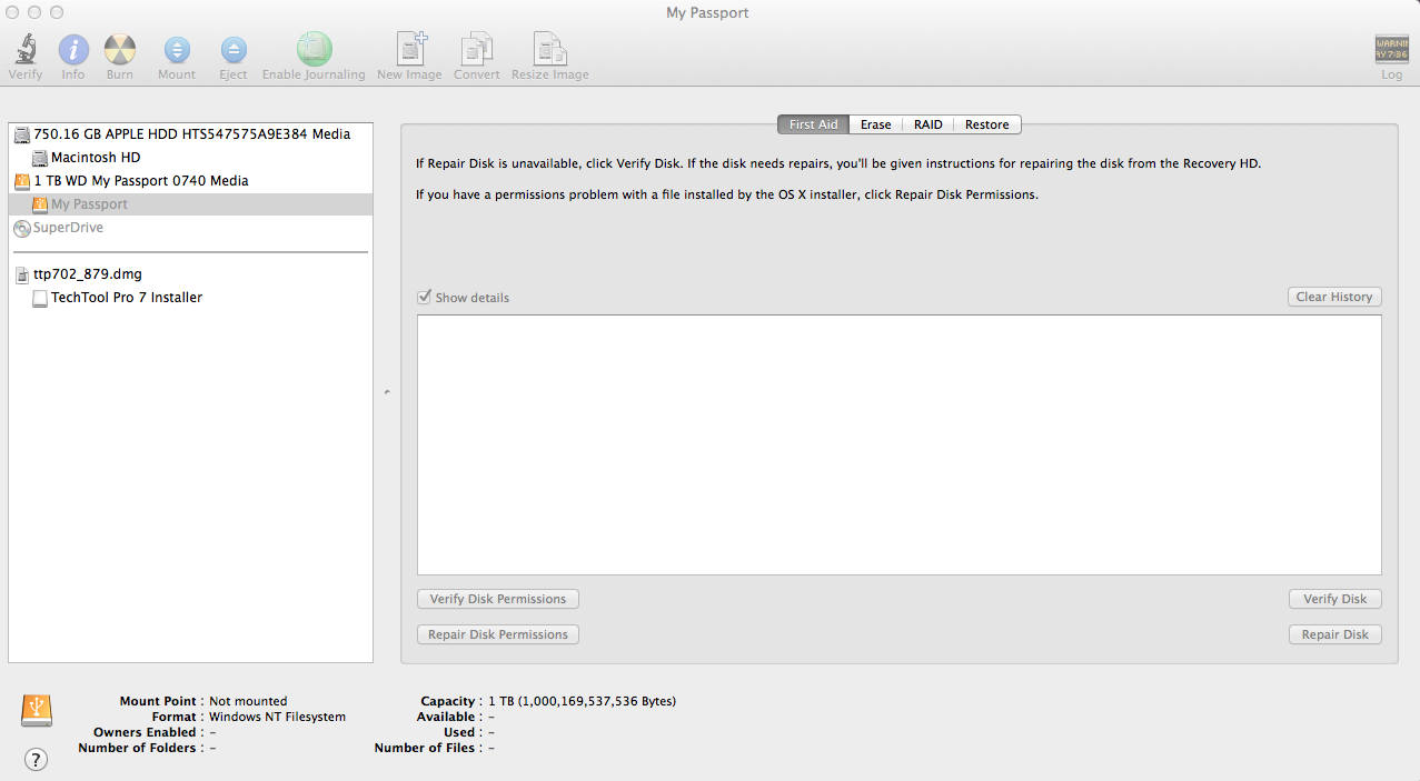 This is how it shows up in Disk Utility
