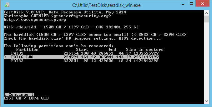 &quot;Unrecoverable&quot; partition 2