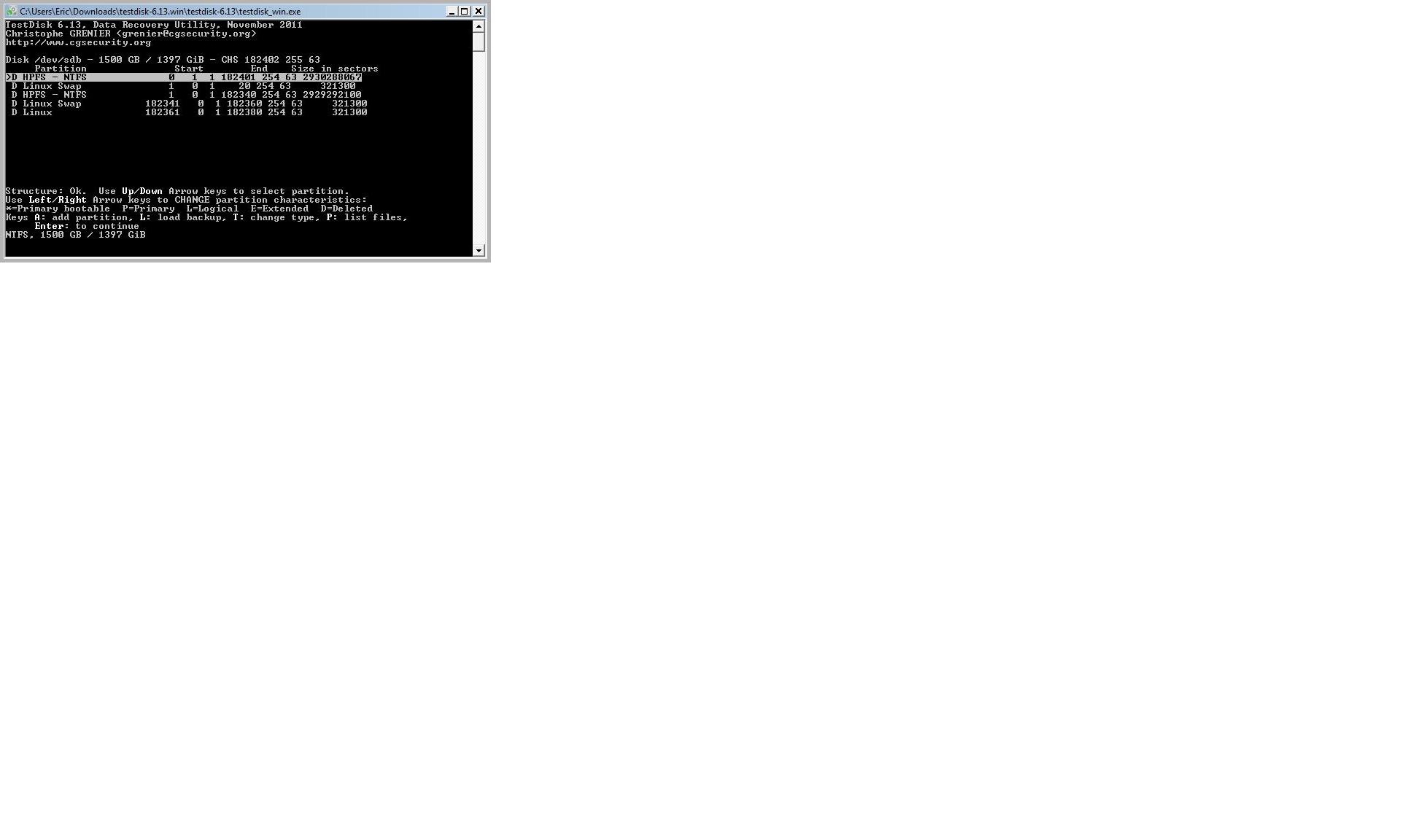 testDisk 10 (écran après scan).jpg