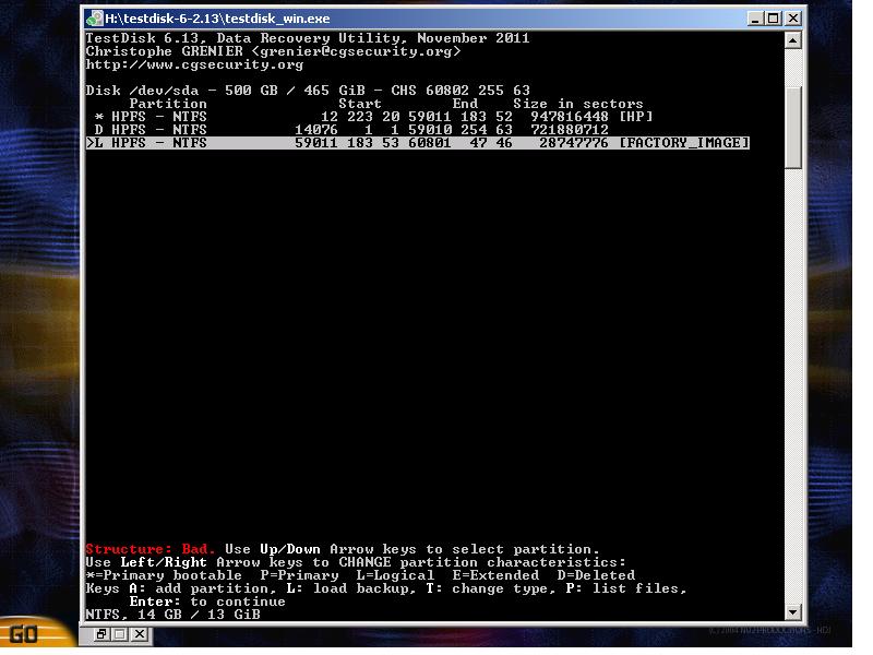 This shows what I thought the structure should be... with bootable primary and logical partitions