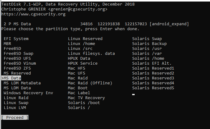 Android Sd Card With Raw Filesystem Cgsecurity Org