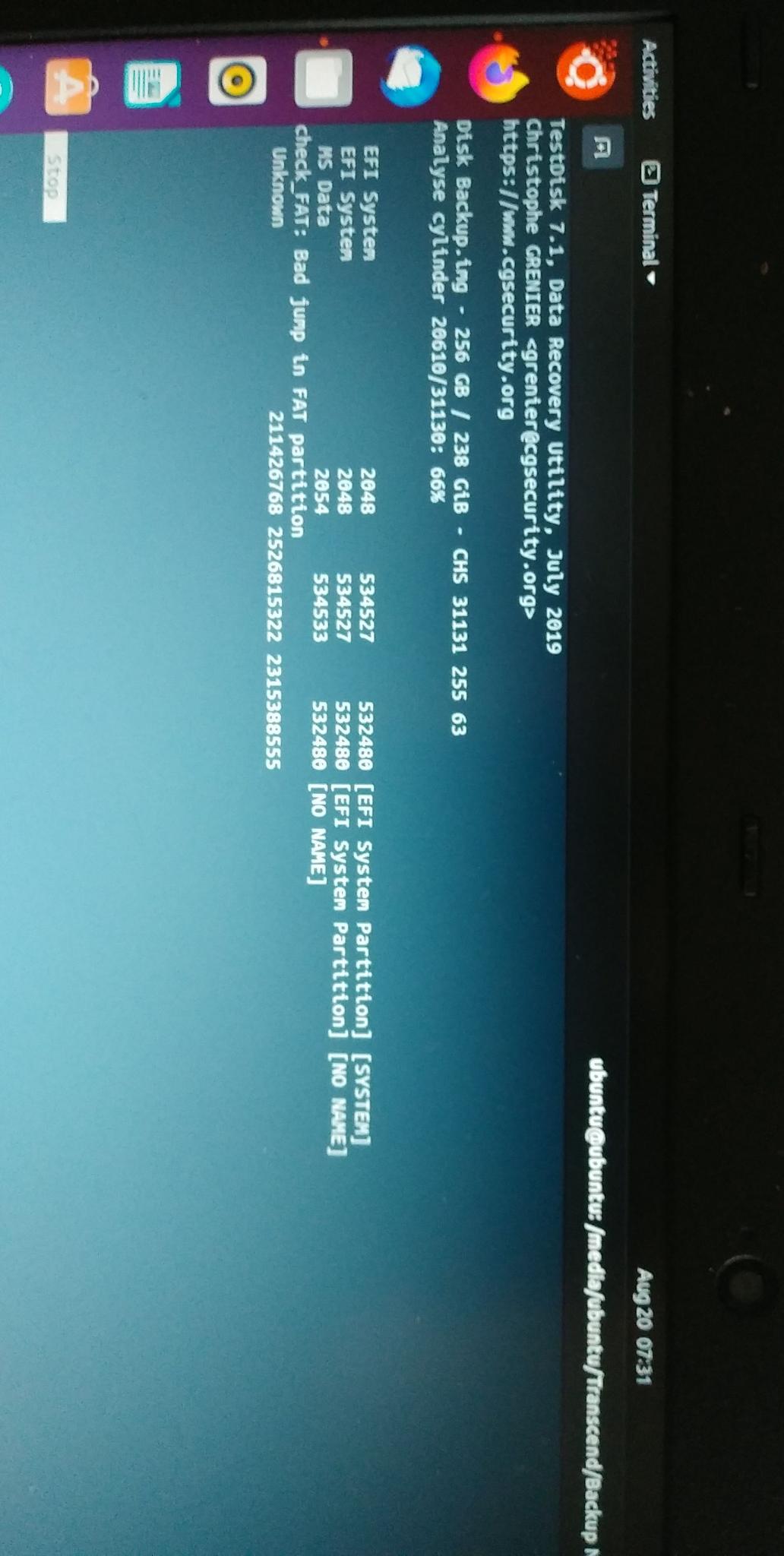 Error1_Bad jump in FAT partition