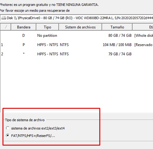 CHOICE : file system ..or Fat/NTFS..